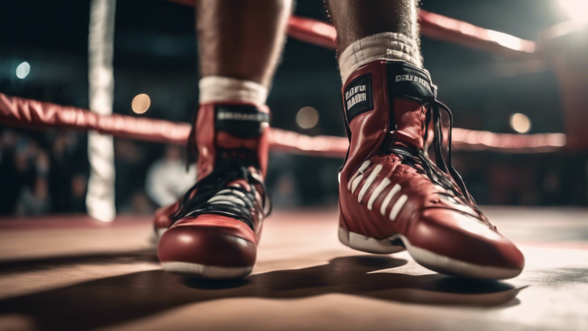 Boxer Wear Basketball Shoes While Boxing in the Ring